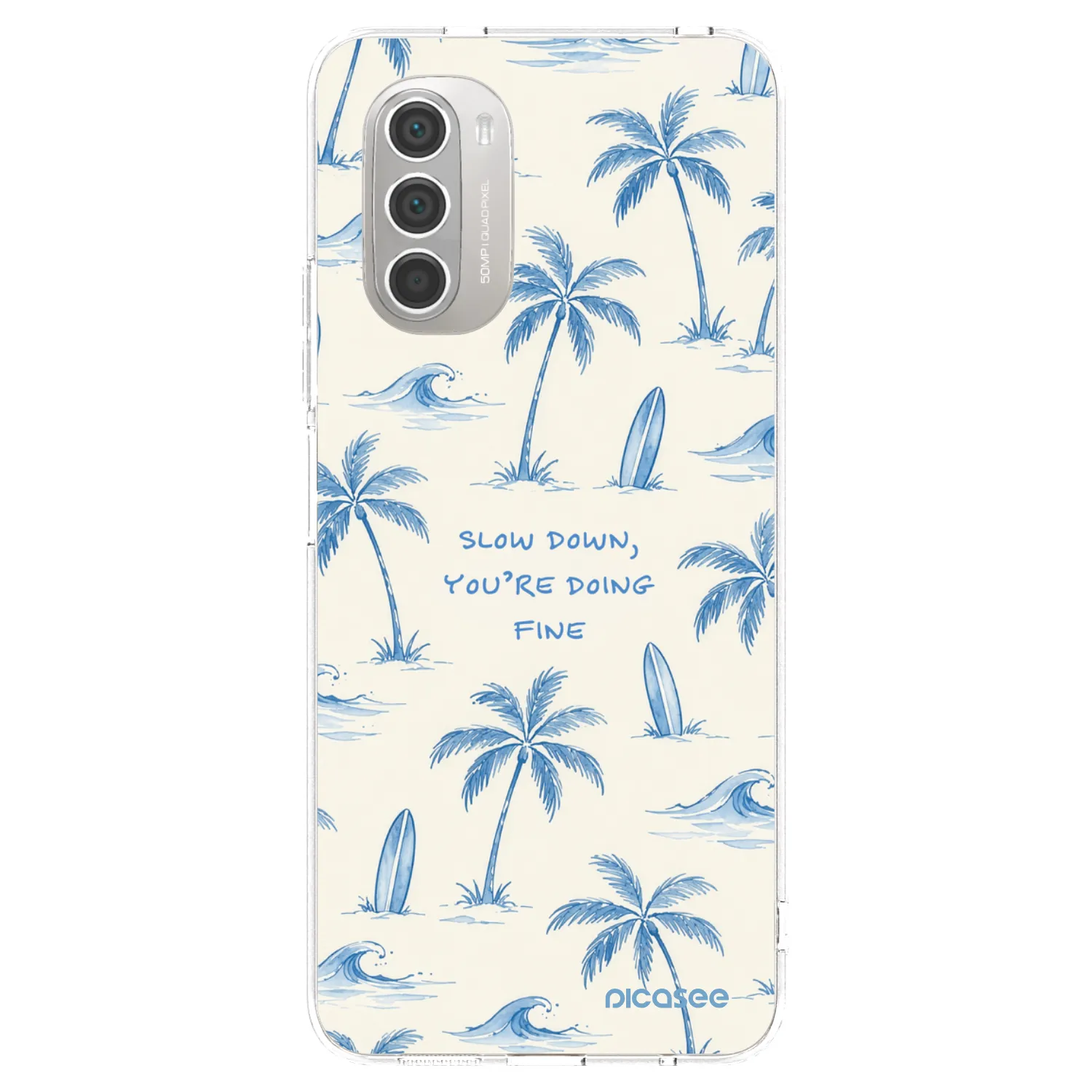 Picasee Motorola Moto G51 Hülle - Transparentes Silikon - Slow Tide