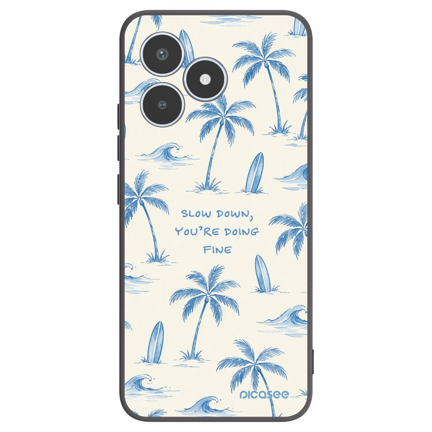 Picasee Realme C53 Hülle - Schwarzes Silikon - Slow Tide