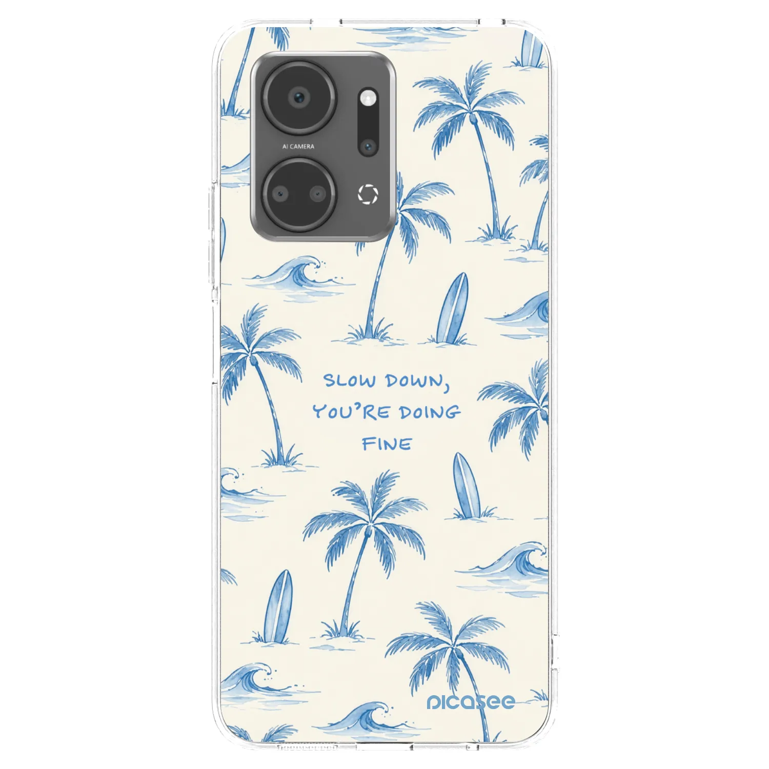 Picasee Honor X7a Hülle - Transparentes Silikon - Slow Tide