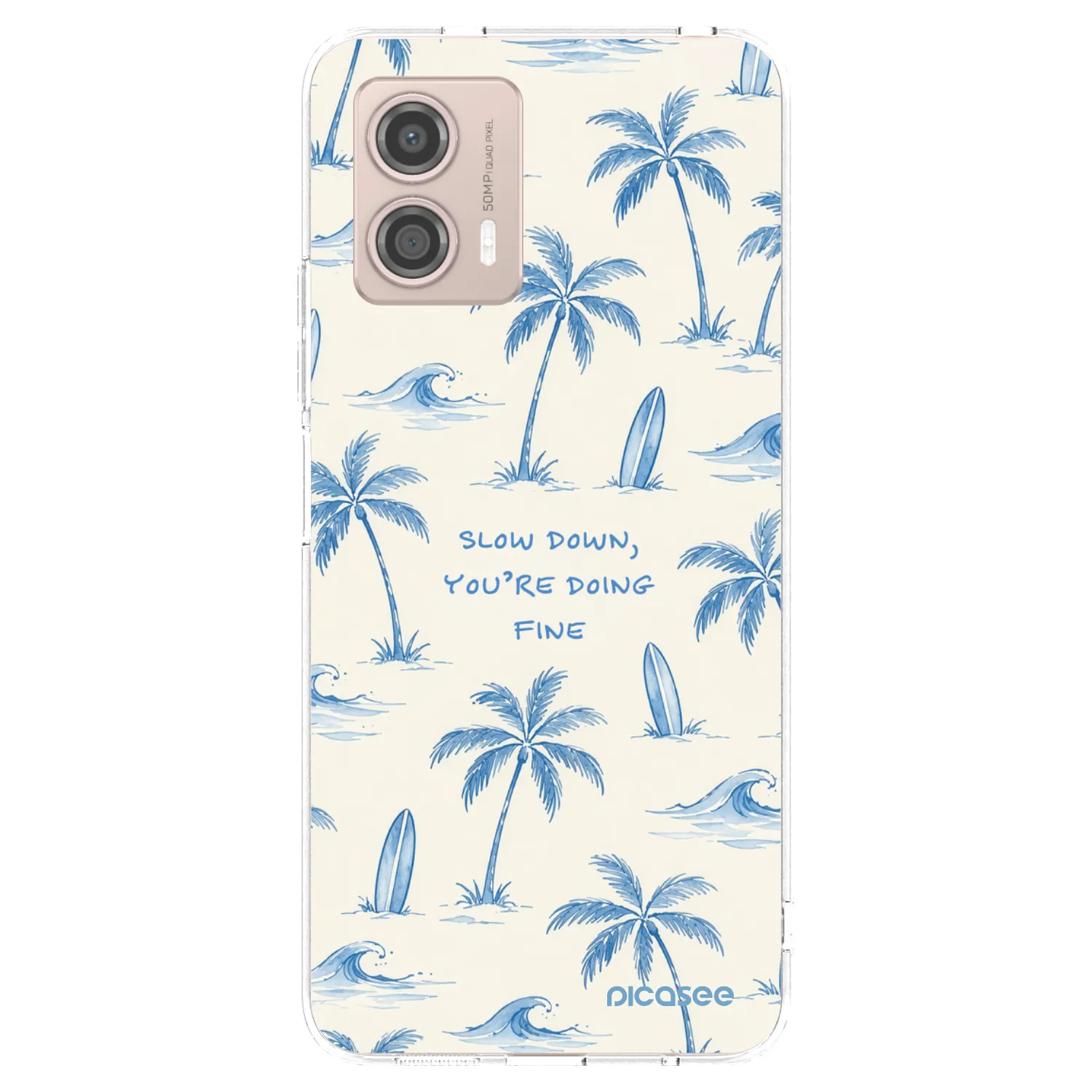Picasee Motorola Moto G53 5G Hülle - Transparentes Silikon - Slow Tide