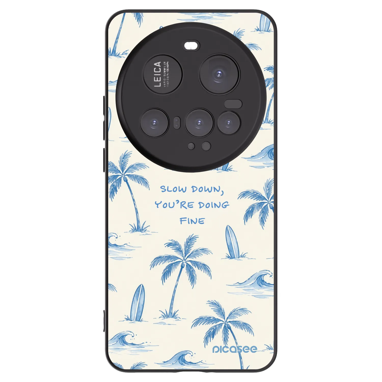 Picasee Xiaomi 15 Ultra Hülle - Schwarzes Silikon - Slow Tide
