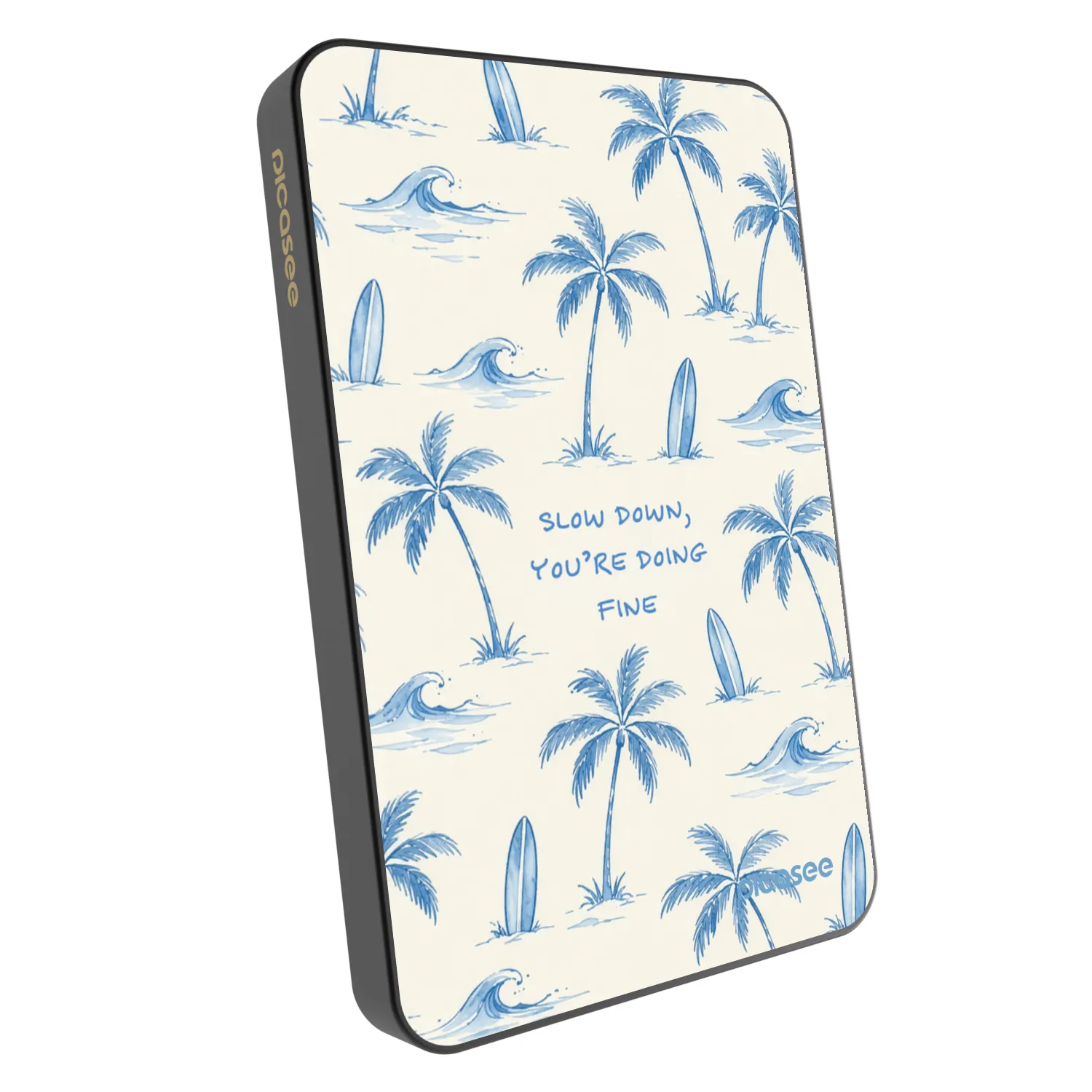 Picasee Powerbank mit MagSafe 5 000 mAh Grau - Slow Tide