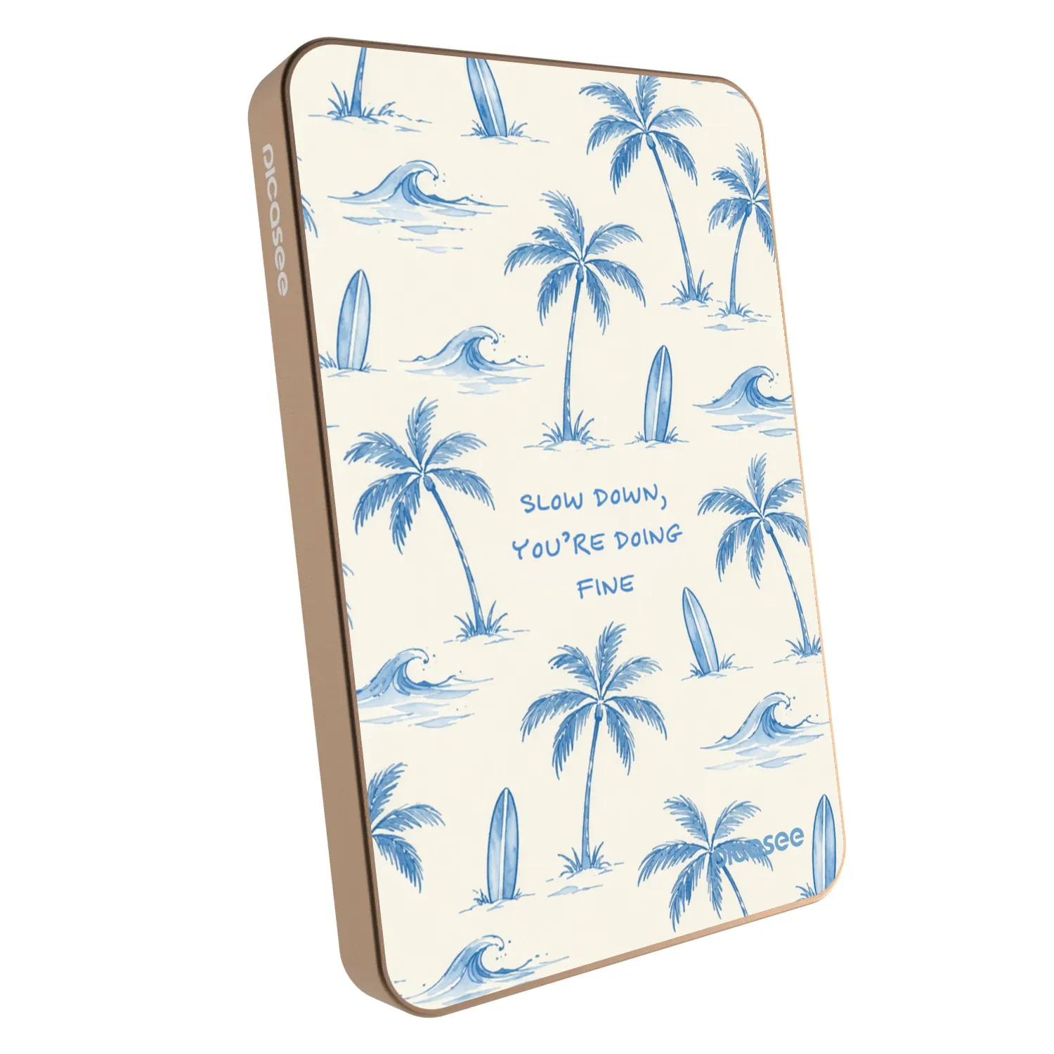 Picasee Powerbank mit MagSafe 5 000 mAh Golden - Slow Tide