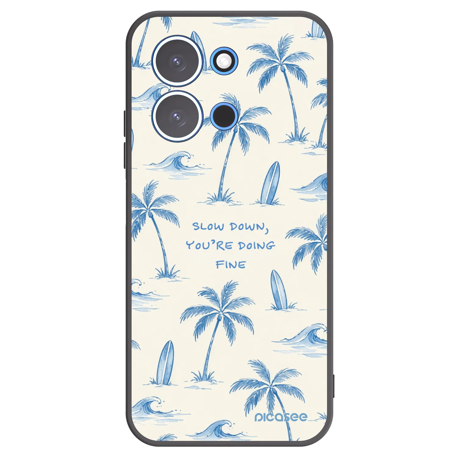 Picasee Xiaomi Redmi 15C 4G Hülle - Schwarzes Silikon - Slow Tide