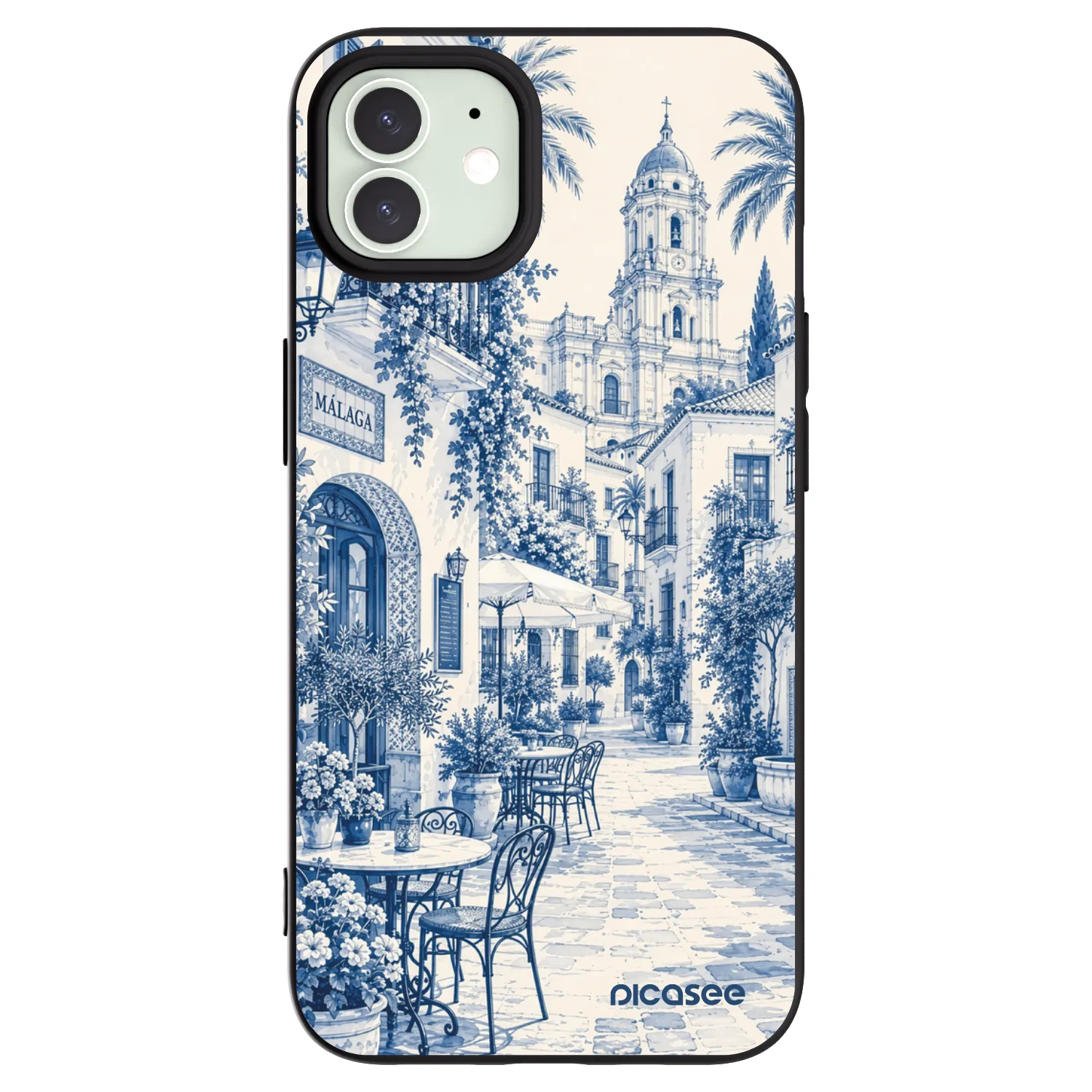 Picasee Apple iPhone 12 Hülle - Schwarzes Silikon - Calle Azul