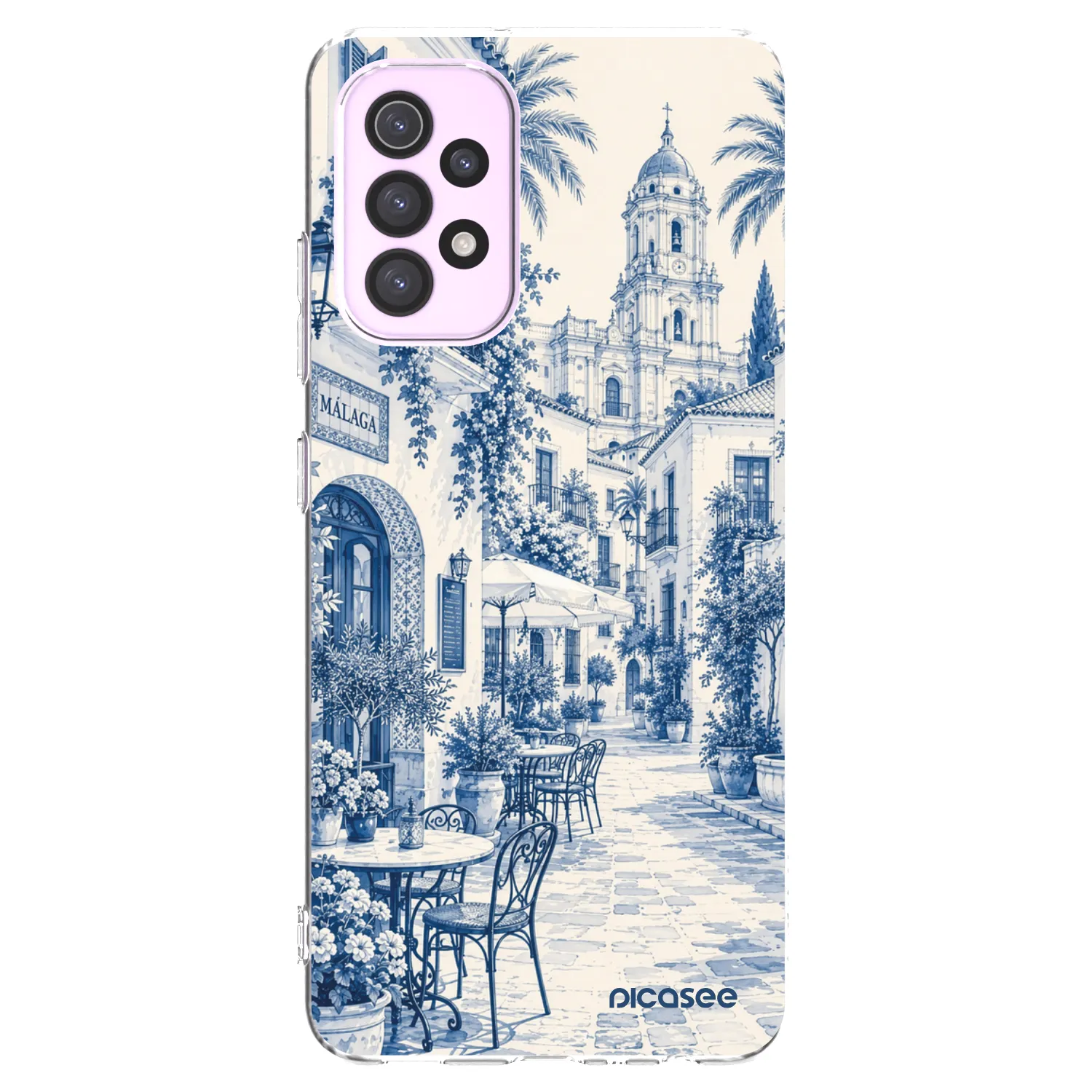 Picasee Samsung Galaxy A32 5G A326B Hülle - Transparentes Silikon - Calle Azul