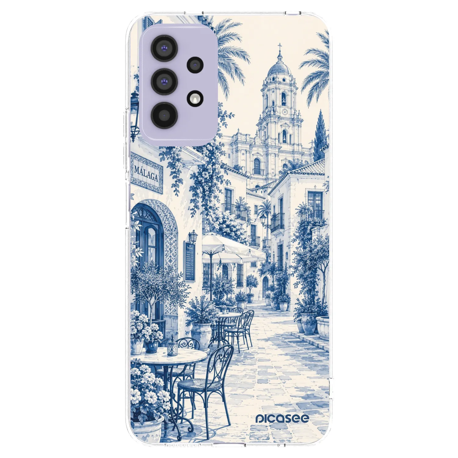 Picasee Samsung Galaxy A32 4G SM-A325F Hülle - Transparentes Silikon - Calle Azul
