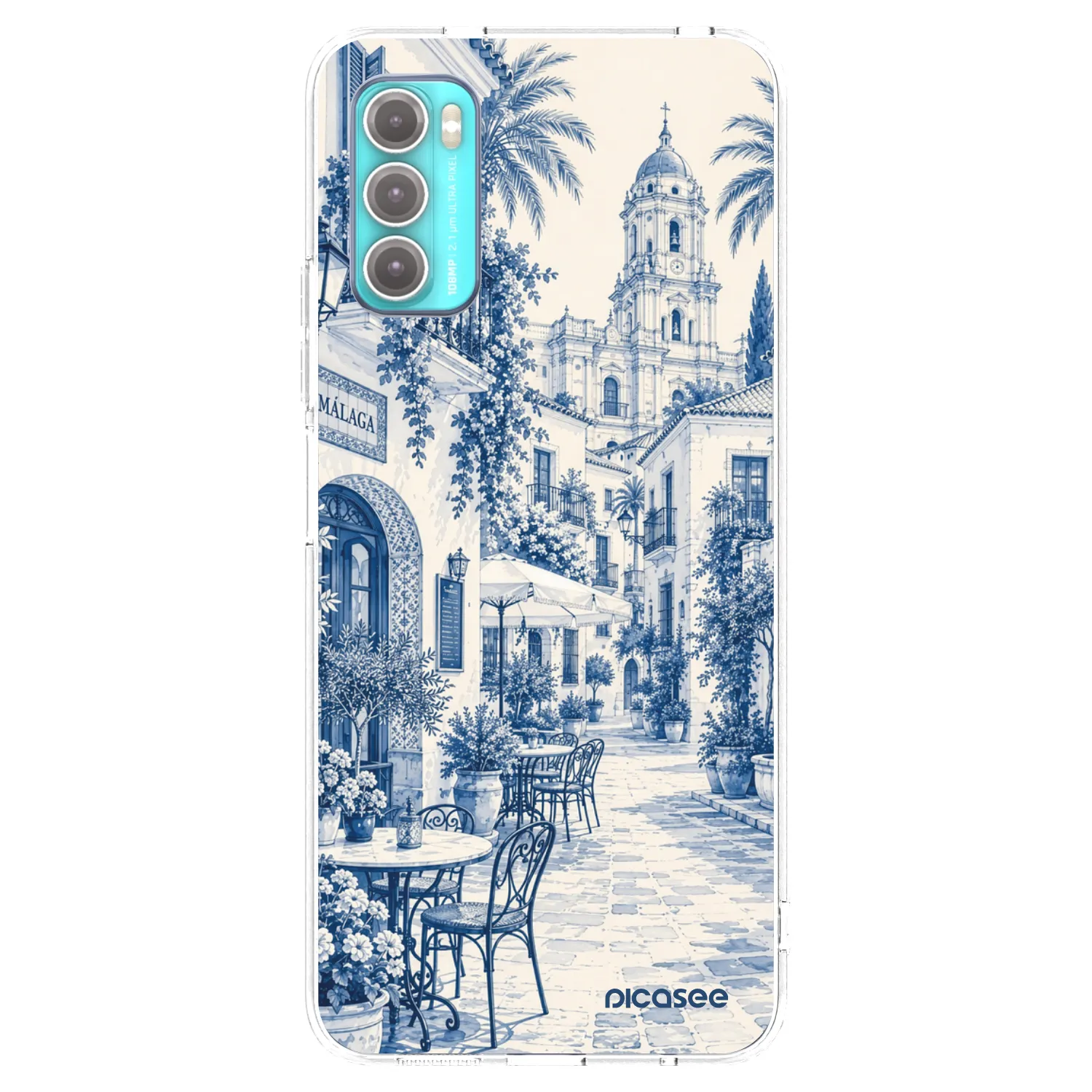 Picasee Motorola Moto G60 Hülle - Transparentes Silikon - Calle Azul
