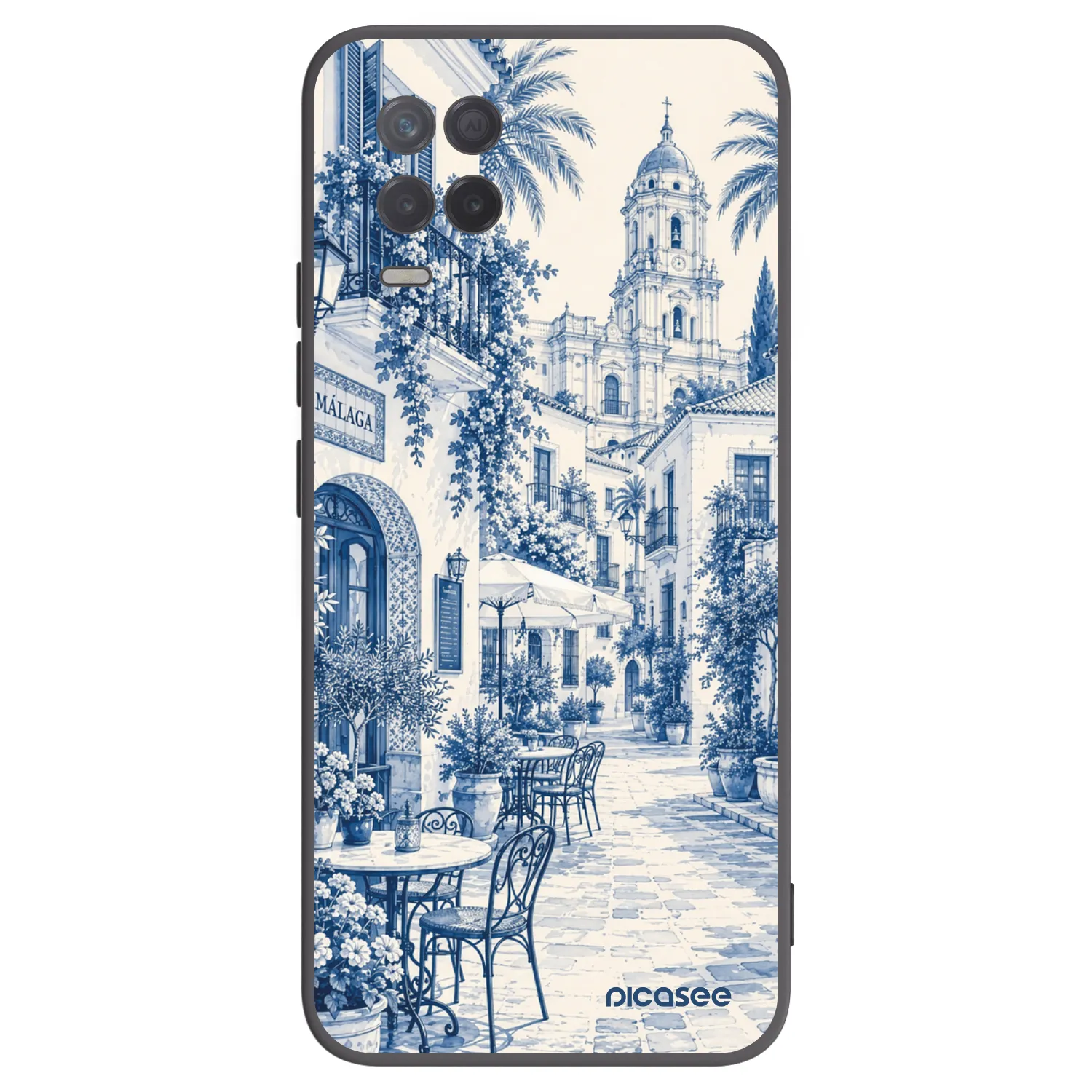 Picasee Realme 8 5G Hülle - Schwarzes Silikon - Calle Azul