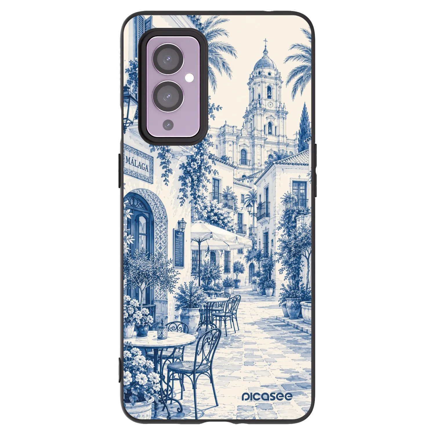 Picasee OnePlus 9 Hülle - Schwarzes Silikon - Calle Azul