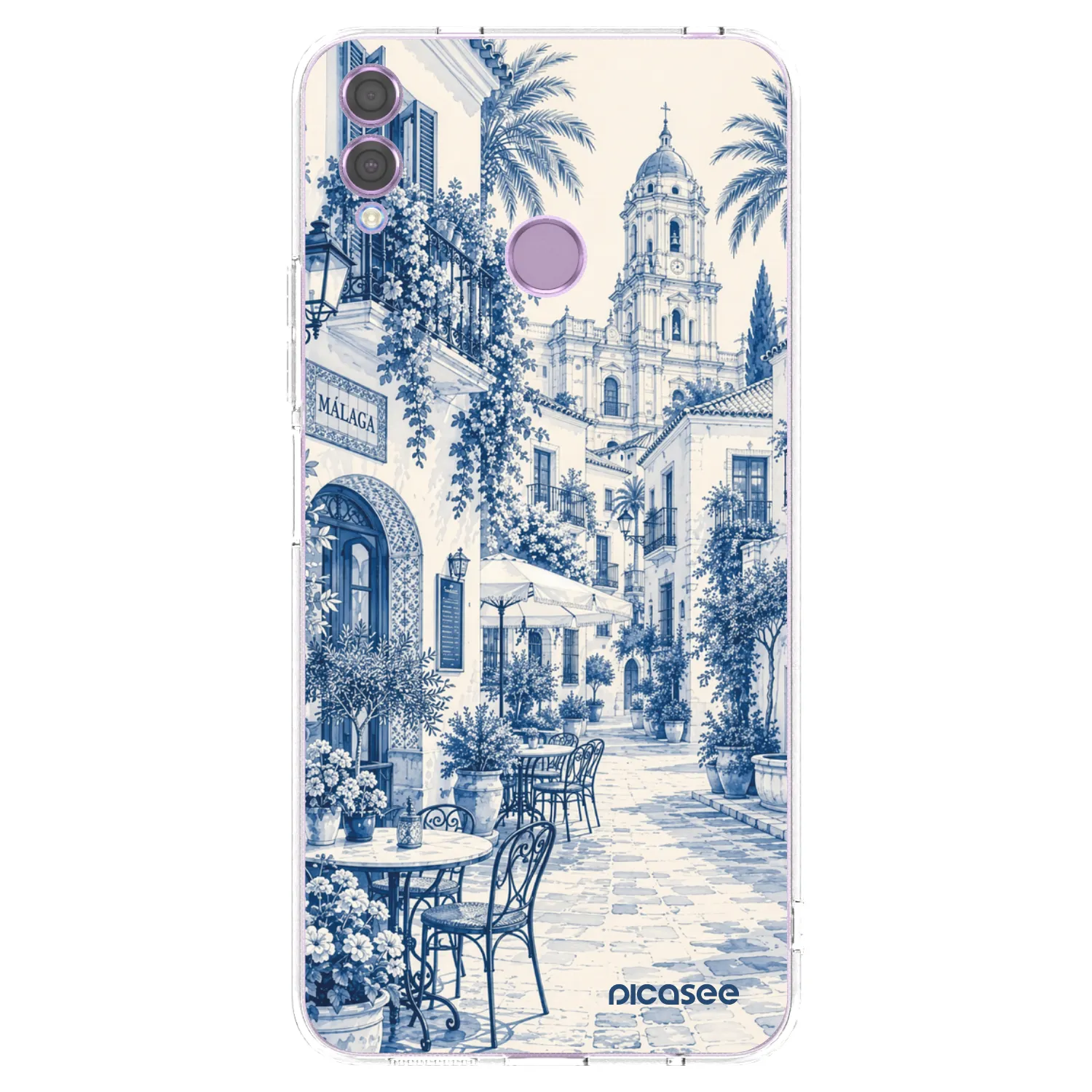 Picasee Honor 8X Hülle - Transparentes Silikon - Calle Azul