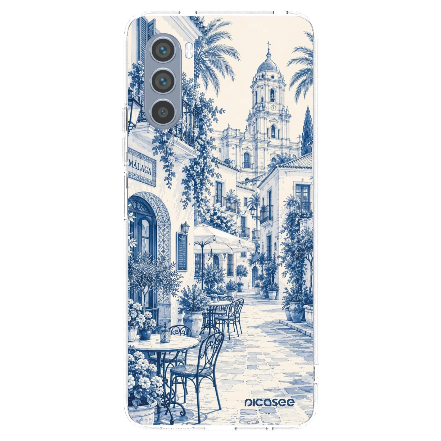 Picasee Motorola Moto G62 Hülle - Transparentes Silikon - Calle Azul