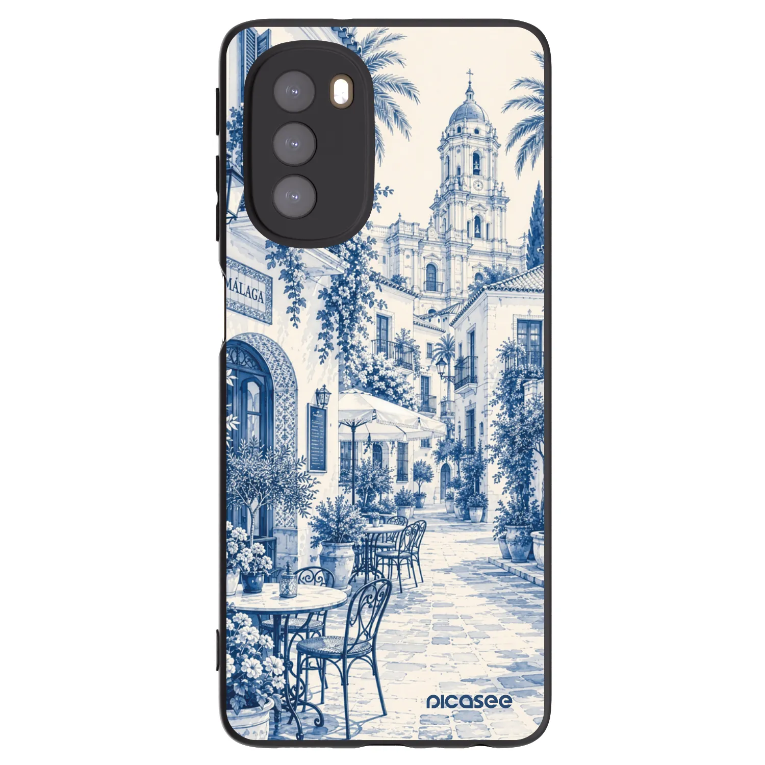 Picasee Motorola Moto G51 Hülle - Schwarzes Silikon - Calle Azul