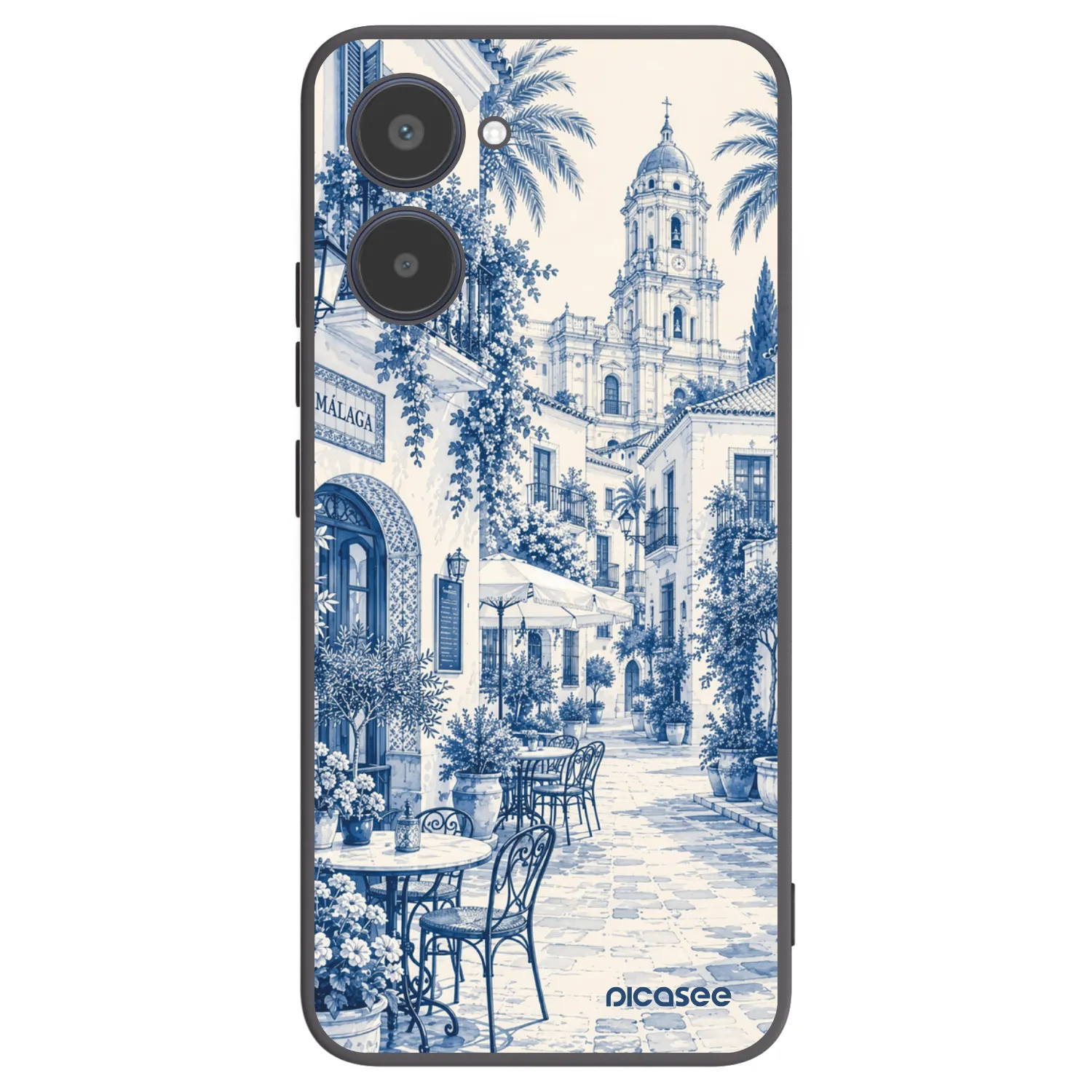 Picasee Realme 10 4G Hülle - Schwarzes Silikon - Calle Azul