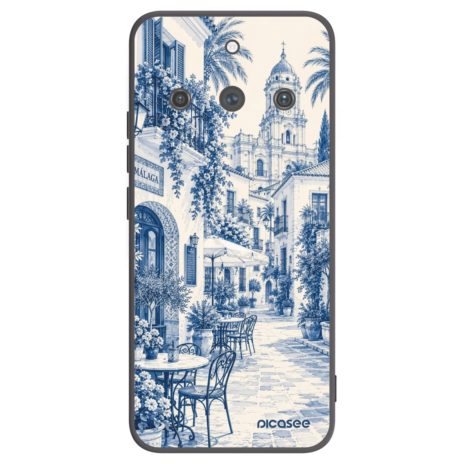 Picasee Realme 11 Pro+ Hülle - Schwarzes Silikon - Calle Azul