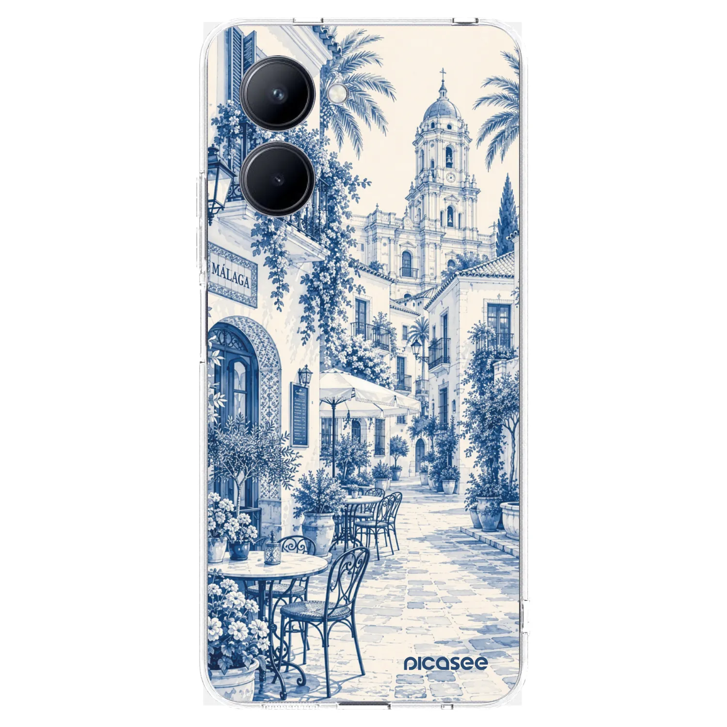 Picasee Realme C33 (2023) Hülle - Transparentes Silikon - Calle Azul