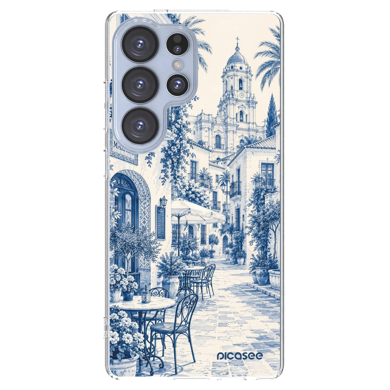 Picasee Samsung Galaxy S25 Ultra 5G Hülle - Transparentes Silikon - Calle Azul
