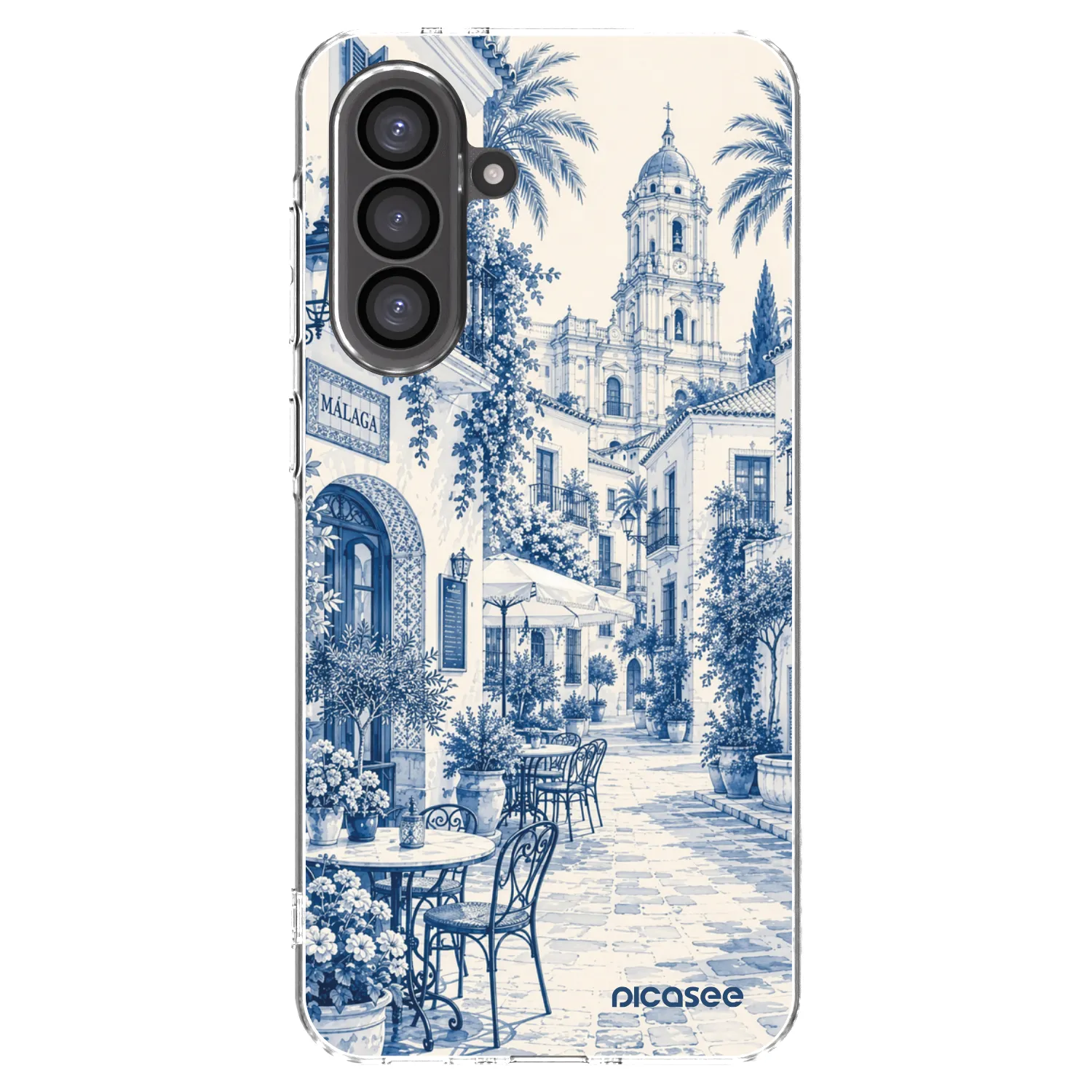 Picasee Samsung Galaxy A36 5G Hülle - Transparentes Silikon - Calle Azul