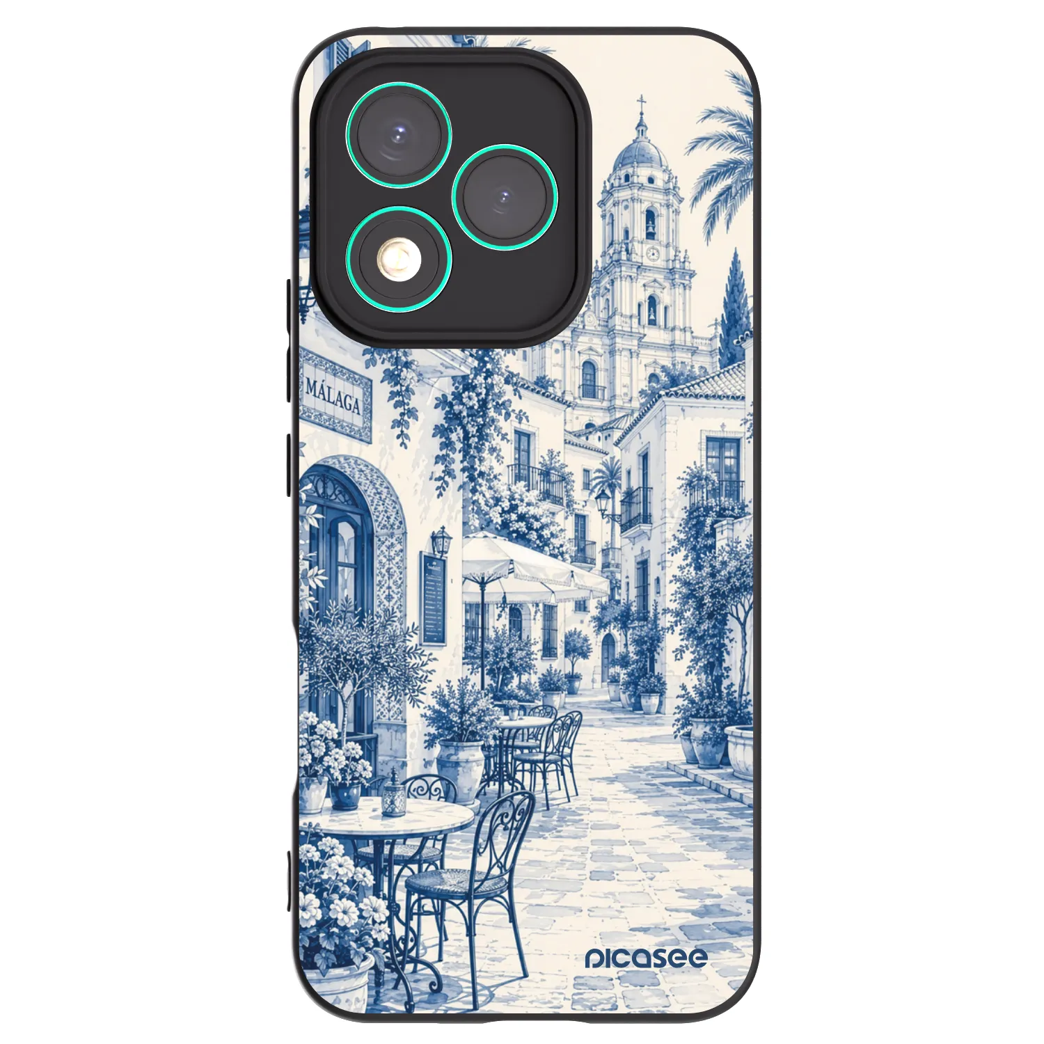 Picasee Honor 400 Lite 5G Hülle - Schwarzes Silikon - Calle Azul