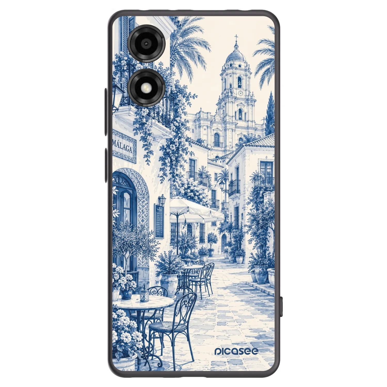 Picasee Motorola Moto E14 Hülle - Schwarzes Silikon - Calle Azul
