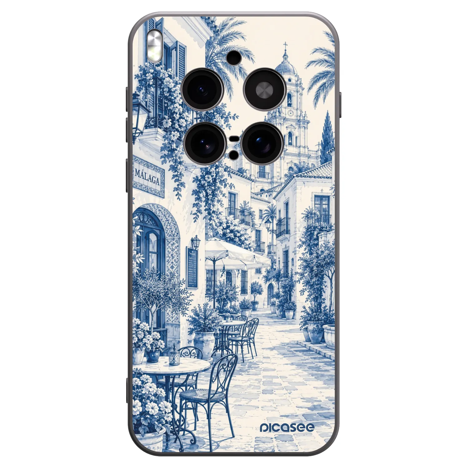 Picasee Vivo X300 Pro Hülle - Schwarzes Silikon - Calle Azul