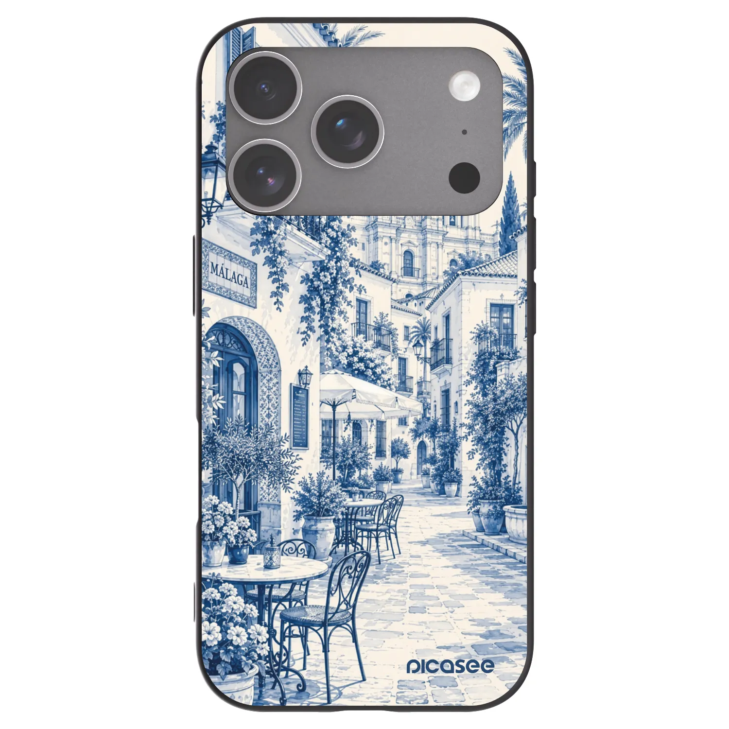 Picasee Apple iPhone 18 Pro Hülle - Schwarzes Silikon - Calle Azul