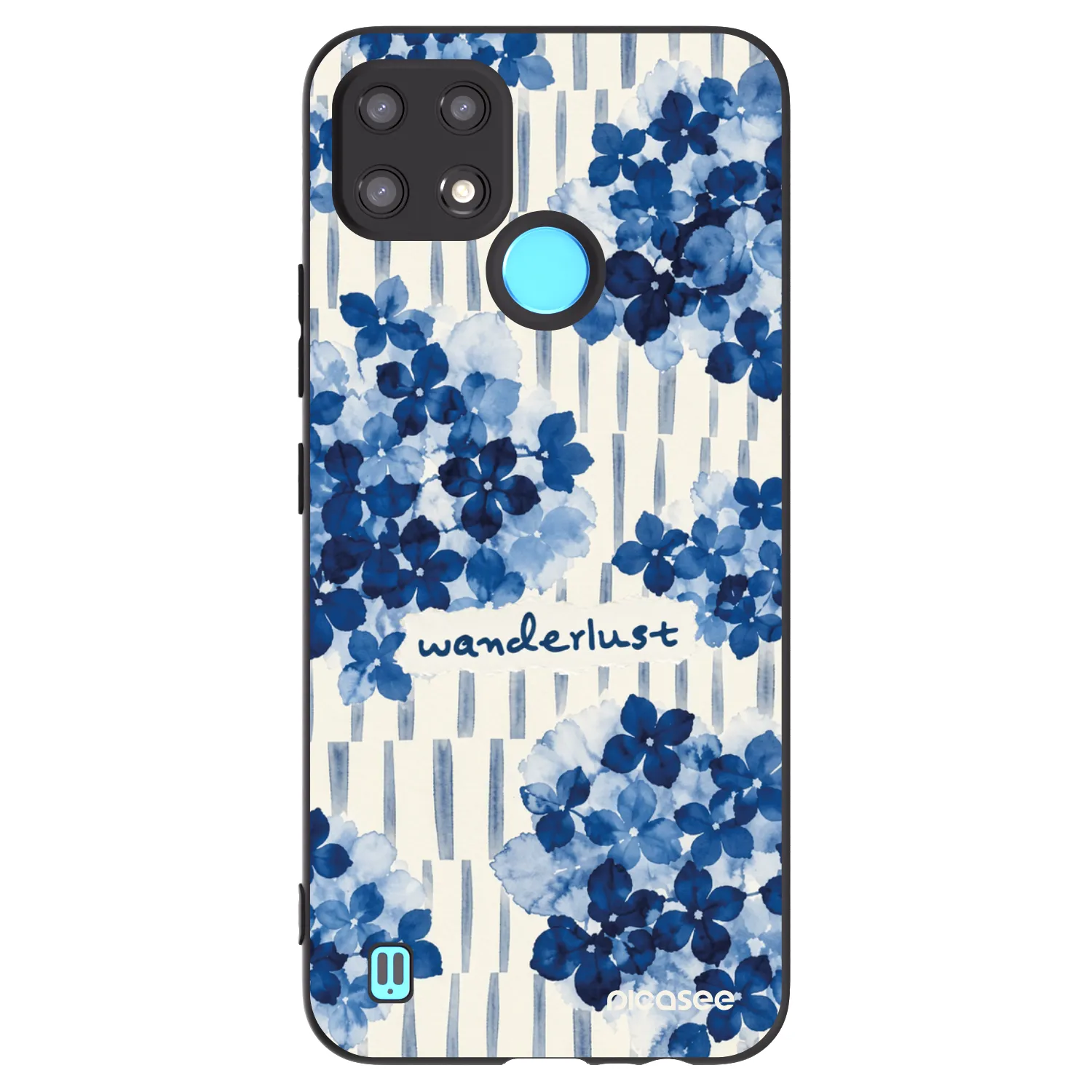 Picasee Realme C21 Hülle - Schwarzes Silikon - Azorea