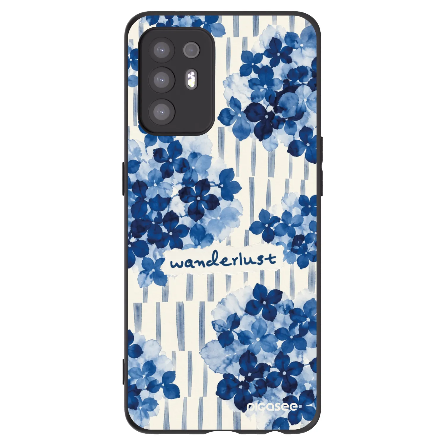 Picasee OPPO A94 5G Hülle - Schwarzes Silikon - Azorea