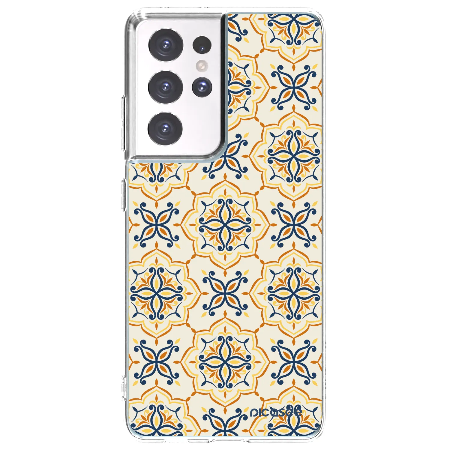 Picasee Samsung Galaxy S21 Ultra 5G G998B Hülle - Transparentes Silikon - Majolica