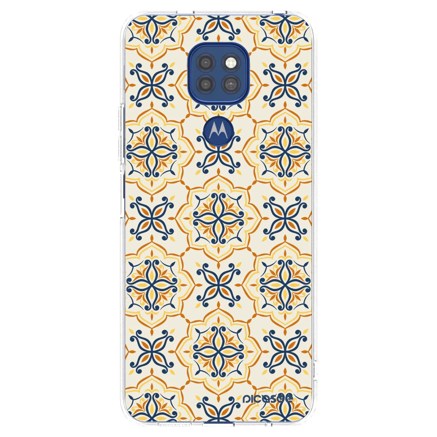 Picasee Motorola Moto G9 Play Hülle - Transparentes Silikon - Majolica