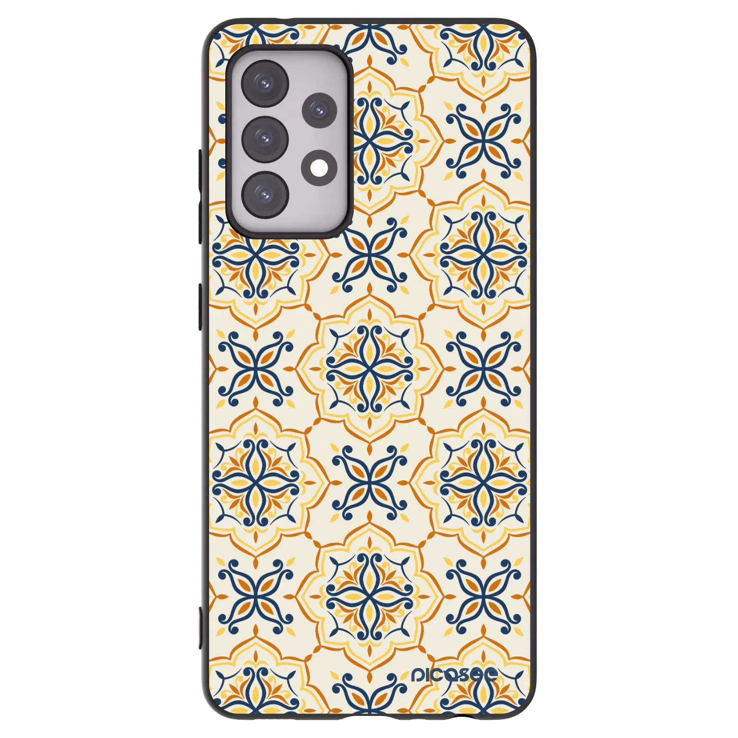 Picasee Samsung Galaxy A52 5G A525F Hülle - Schwarzes Silikon - Majolica