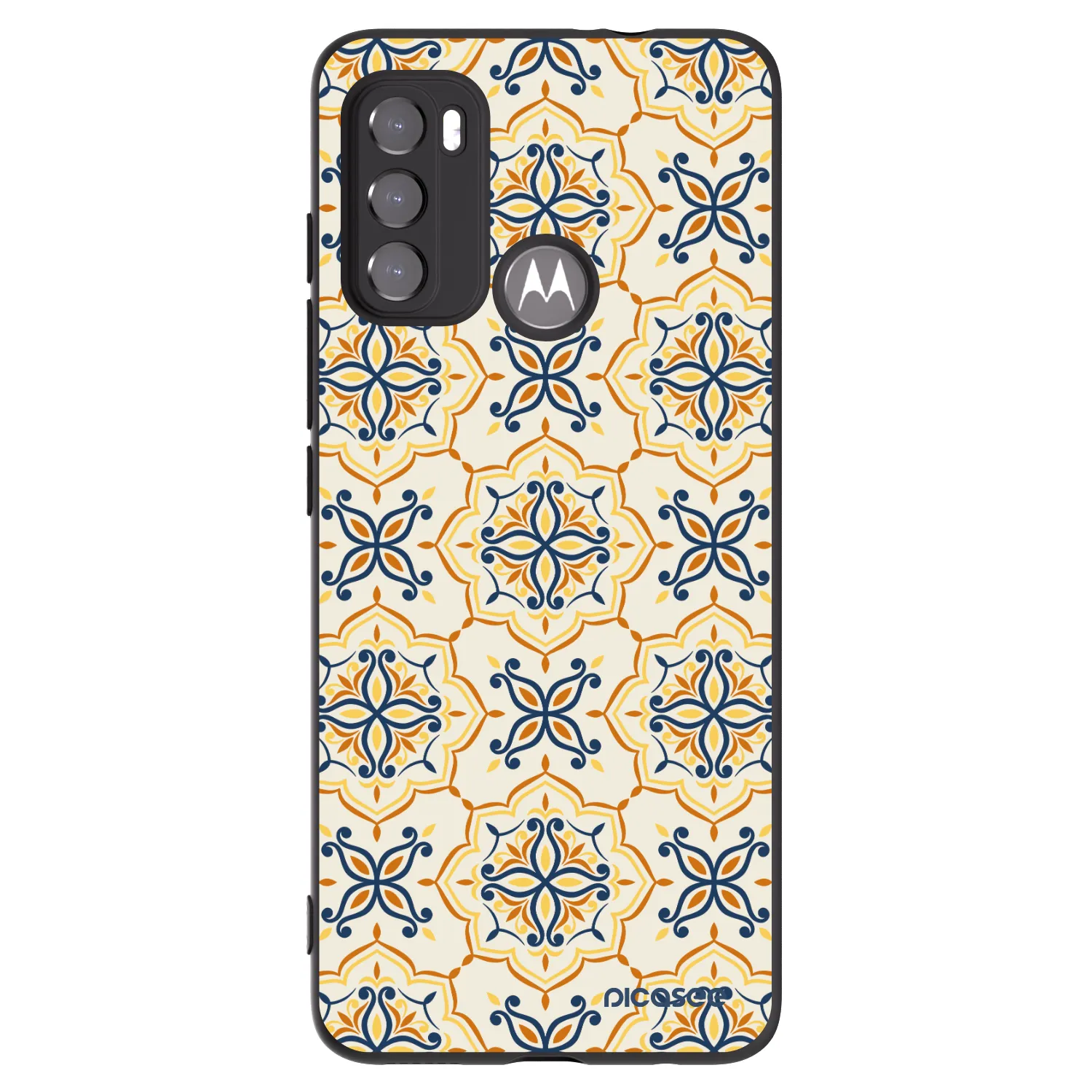 Picasee Motorola Moto G60 Hülle - Schwarzes Silikon - Majolica