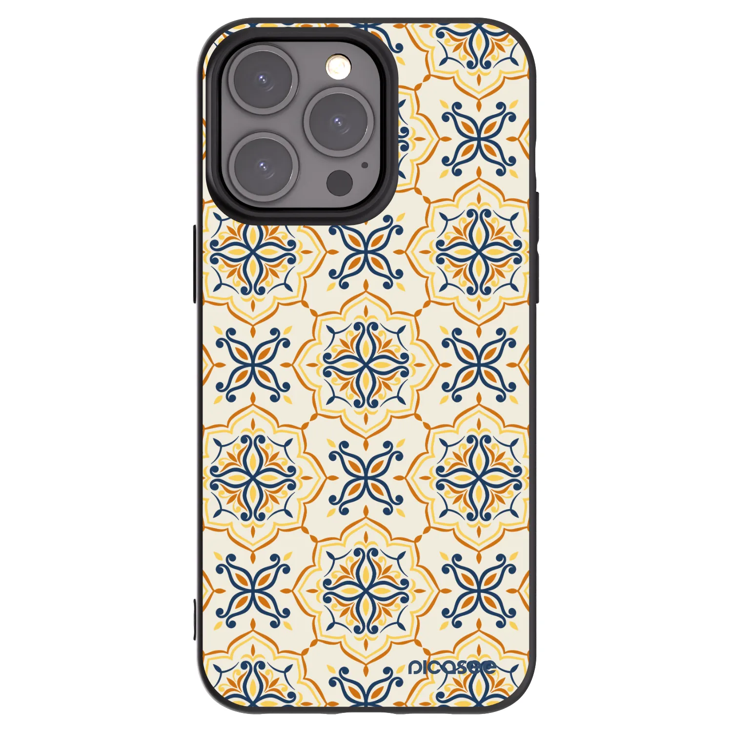 Picasee Apple iPhone 15 Pro Max Hülle - Schwarzes Silikon - Majolica