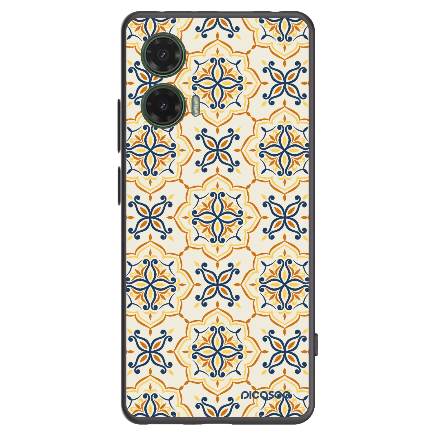 Picasee Motorola Moto G35 5G Hülle - Schwarzes Silikon - Majolica