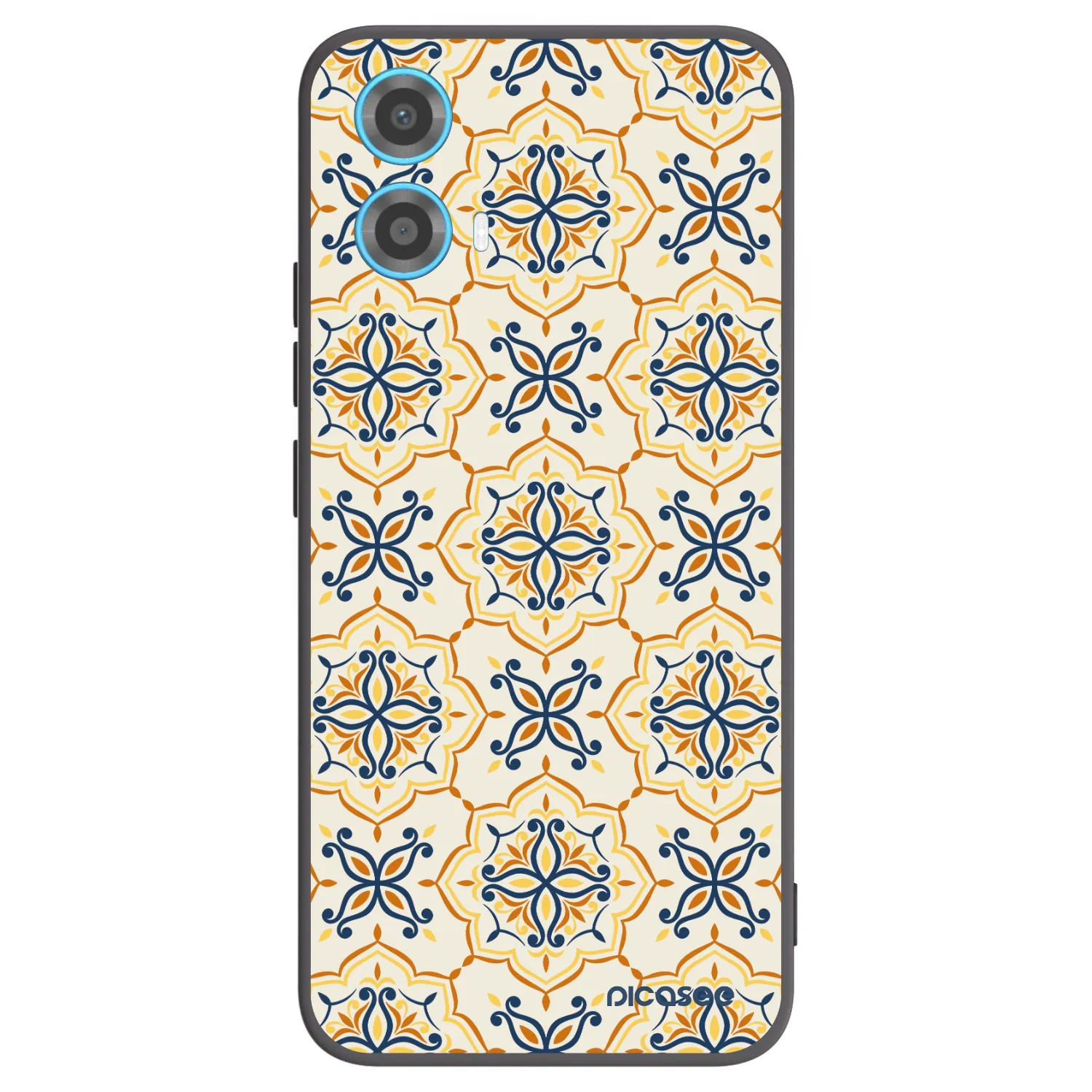 Picasee Motorola Moto G34 5G Hülle - Schwarzes Silikon - Majolica