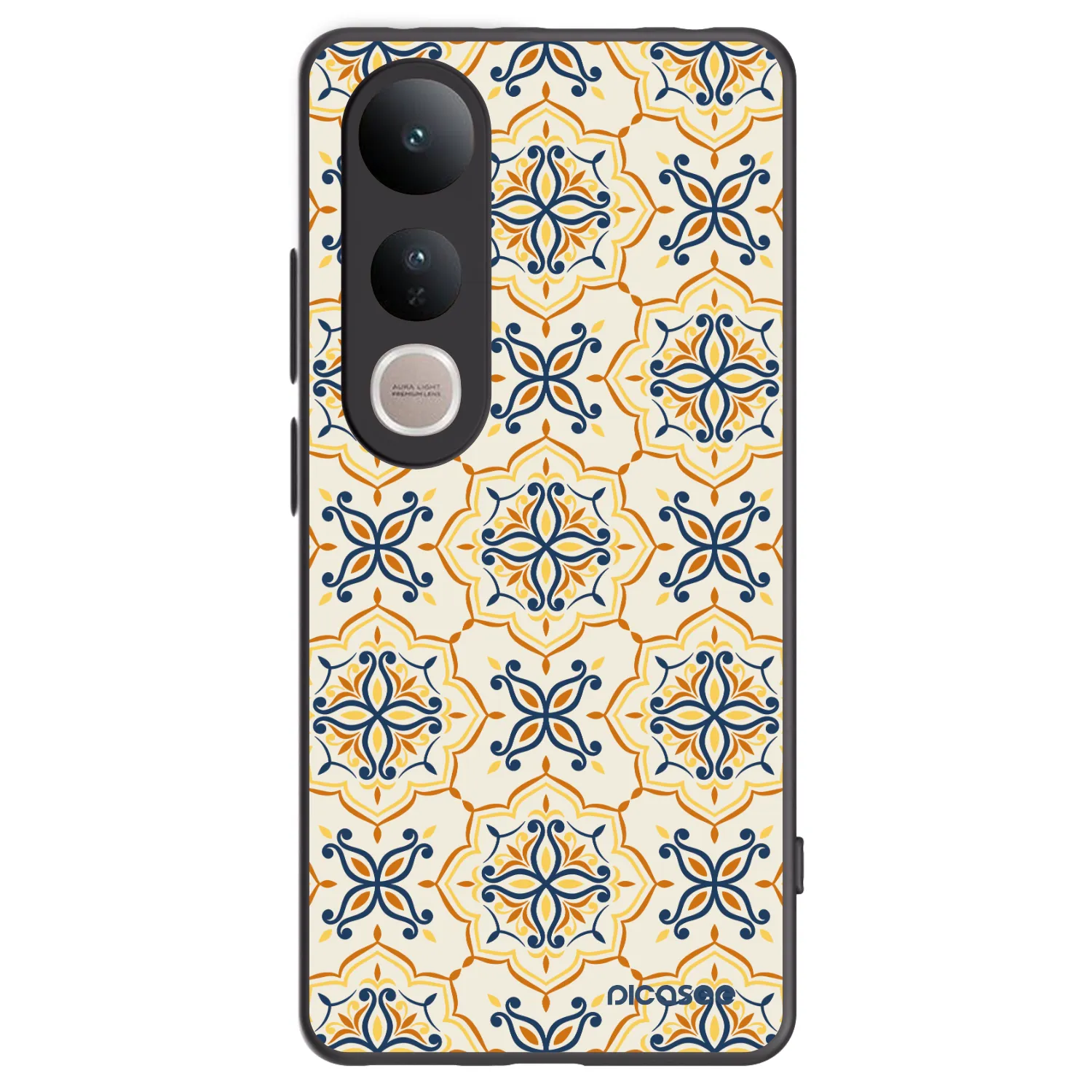 Picasee Vivo V50 Lite 5G Hülle - Schwarzes Silikon - Majolica
