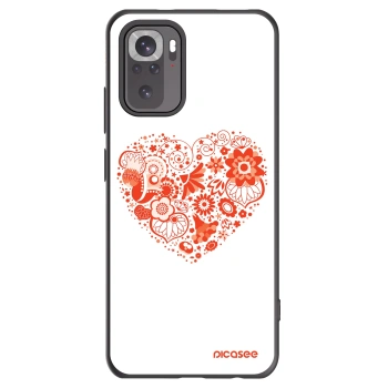 Picasee Xiaomi Redmi Note 10 Hülle - Schwarzes Silikon - Großes Herz