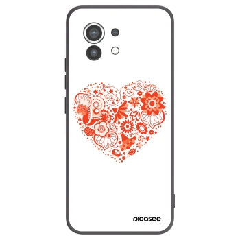 Picasee Xiaomi Mi 11 Hülle - Schwarzes Silikon - Großes Herz