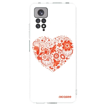 Picasee Xiaomi Redmi Note 11 Hülle - Transparentes Silikon - Großes Herz