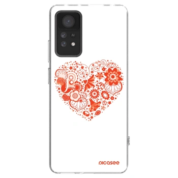 Picasee Xiaomi Redmi Note 11 Pro 5G Hülle - Transparentes Silikon - Großes Herz