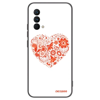 Picasee Realme GT Master Edition 5G Hülle - Schwarzes Silikon - Großes Herz