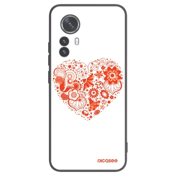 Picasee Xiaomi 12 Pro Hülle - Schwarzes Silikon - Großes Herz