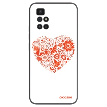 Picasee Xiaomi Redmi 10 (2022) Hülle - Schwarzes Silikon - Großes Herz