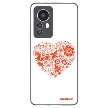 Picasee Xiaomi 12T Pro Hülle - Schwarzes Silikon - Großes Herz