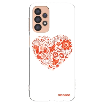 Picasee Samsung Galaxy A23 A236B 5G Hülle - Transparentes Silikon - Großes Herz