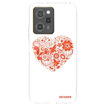 Picasee Xiaomi Poco X5 Pro Hülle - Schwarzes Silikon - Großes Herz