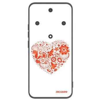 Picasee Honor Magic5 Lite 5G Hülle - Schwarzes Silikon - Großes Herz