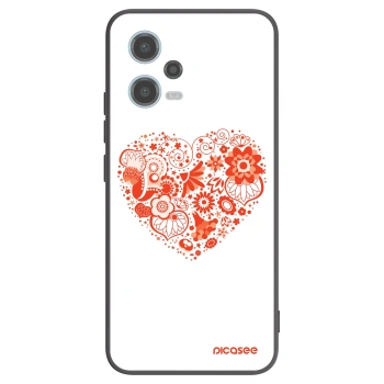 Picasee Xiaomi Redmi Note 12 5G Hülle - Schwarzes Silikon - Großes Herz