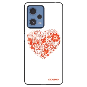 Picasee Xiaomi Redmi Note 12 Pro 5G Hülle - Schwarzes Silikon - Großes Herz