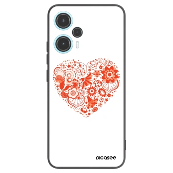 Picasee Xiaomi Poco F5 Hülle - Schwarzes Silikon - Großes Herz
